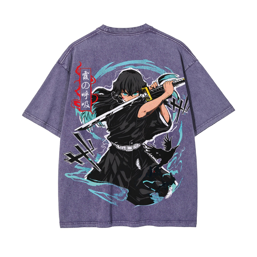 Vintage Oversized T-Shirt Demon Slayer