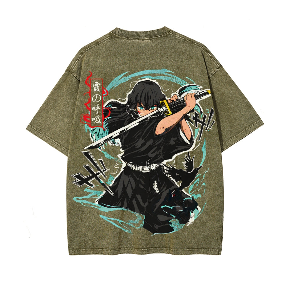 Vintage Oversized T-Shirt Demon Slayer