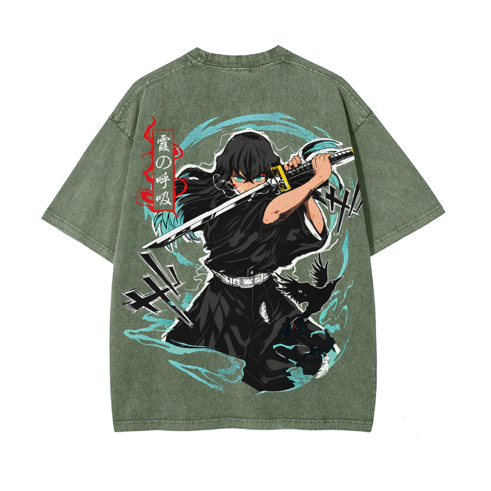 Vintage Oversized T-Shirt Demon Slayer