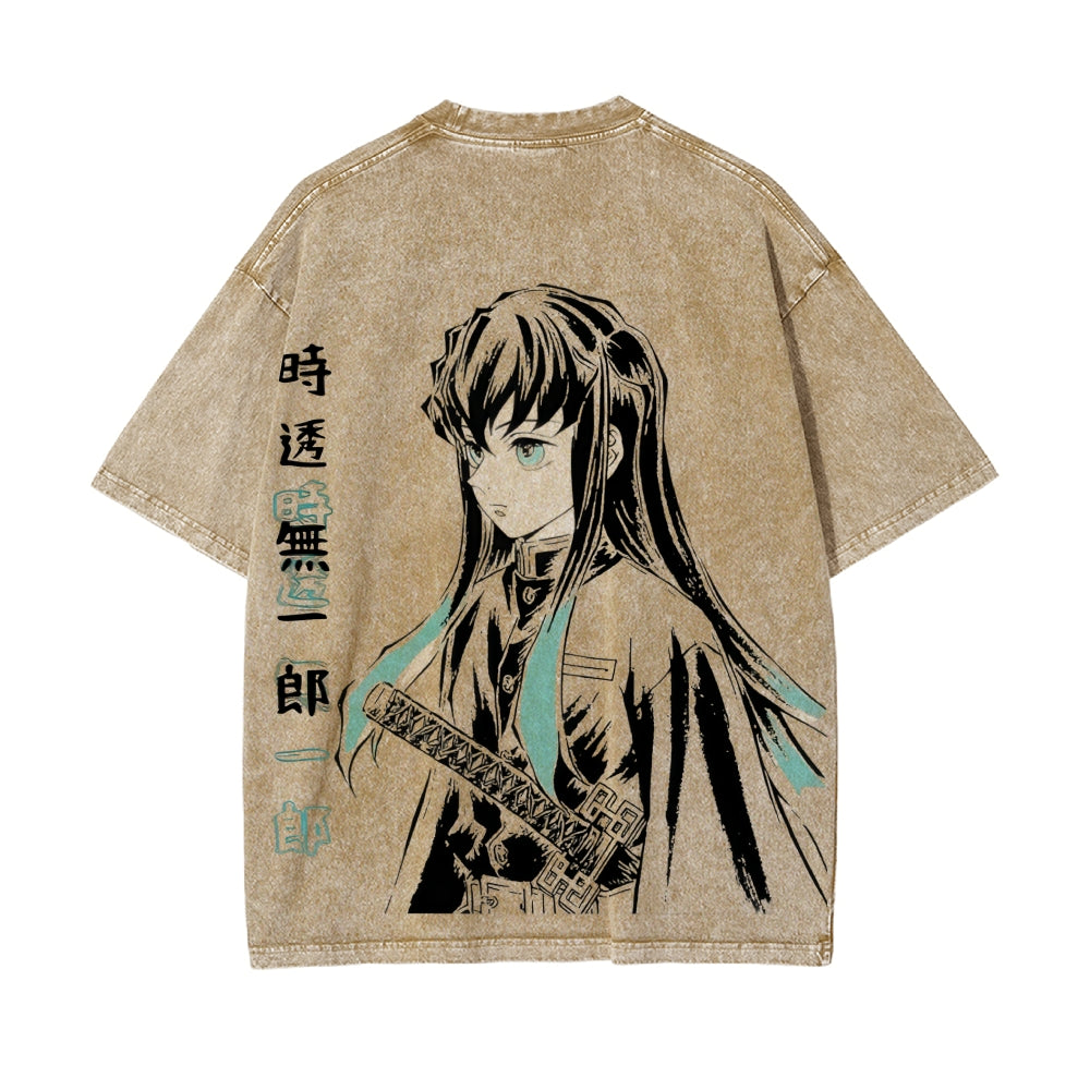 Vintage Oversized T-Shirt Demon Slayer