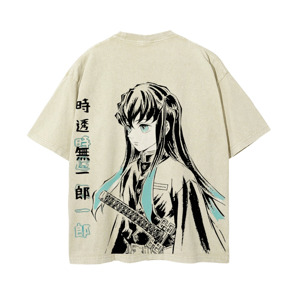 Vintage Oversized T-Shirt Demon Slayer