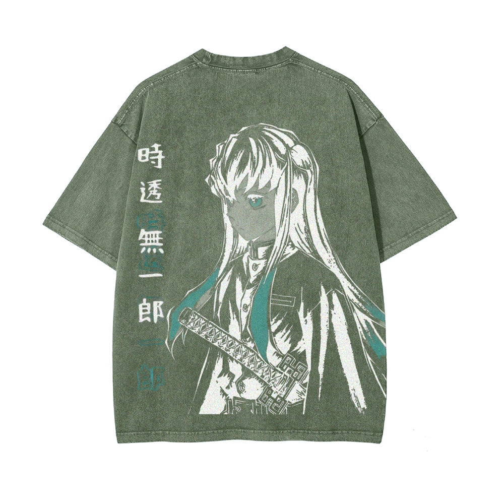 Vintage Oversized T-Shirt Demon Slayer