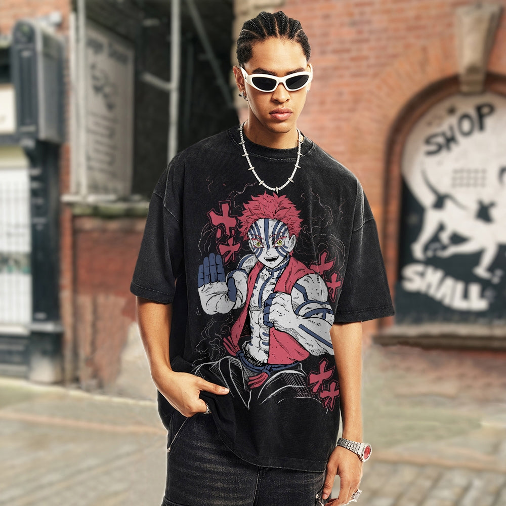 Unisex Vintage Washed T-shirt Demon Slayer
