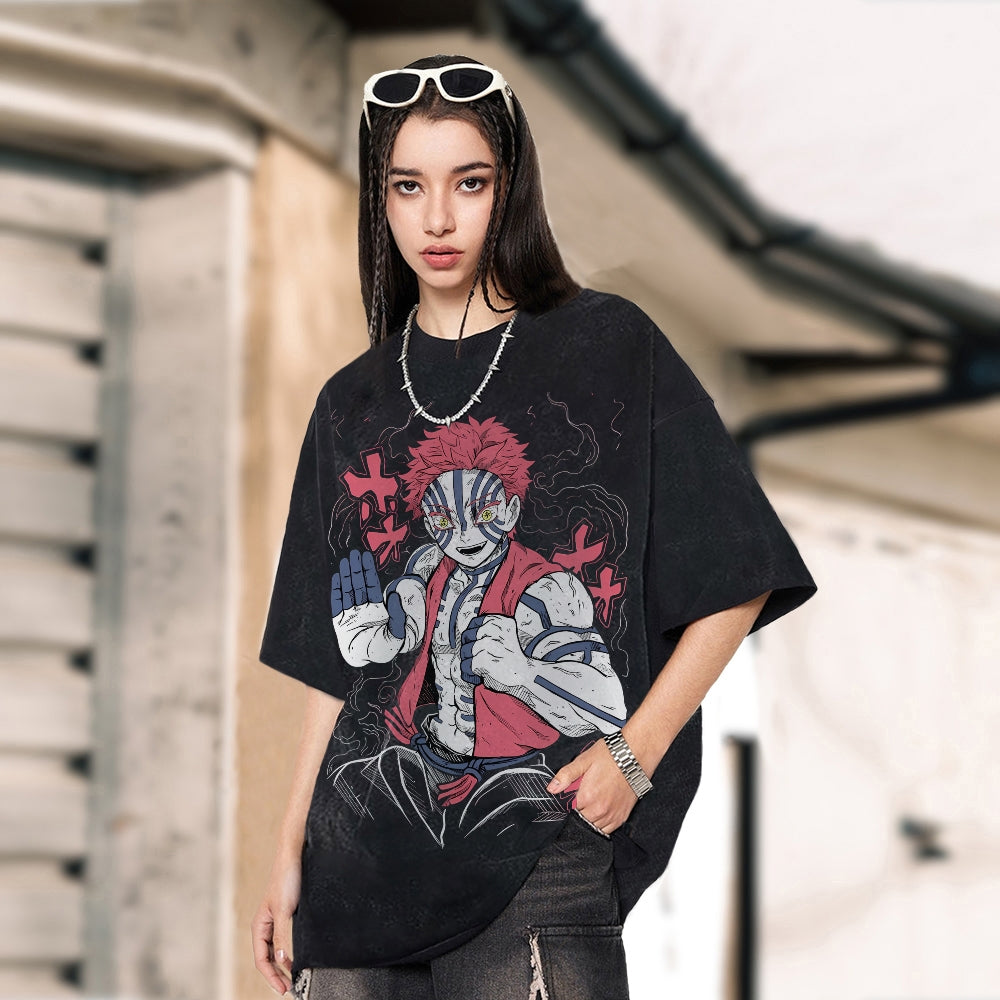 Unisex Vintage Washed T-shirt Demon Slayer