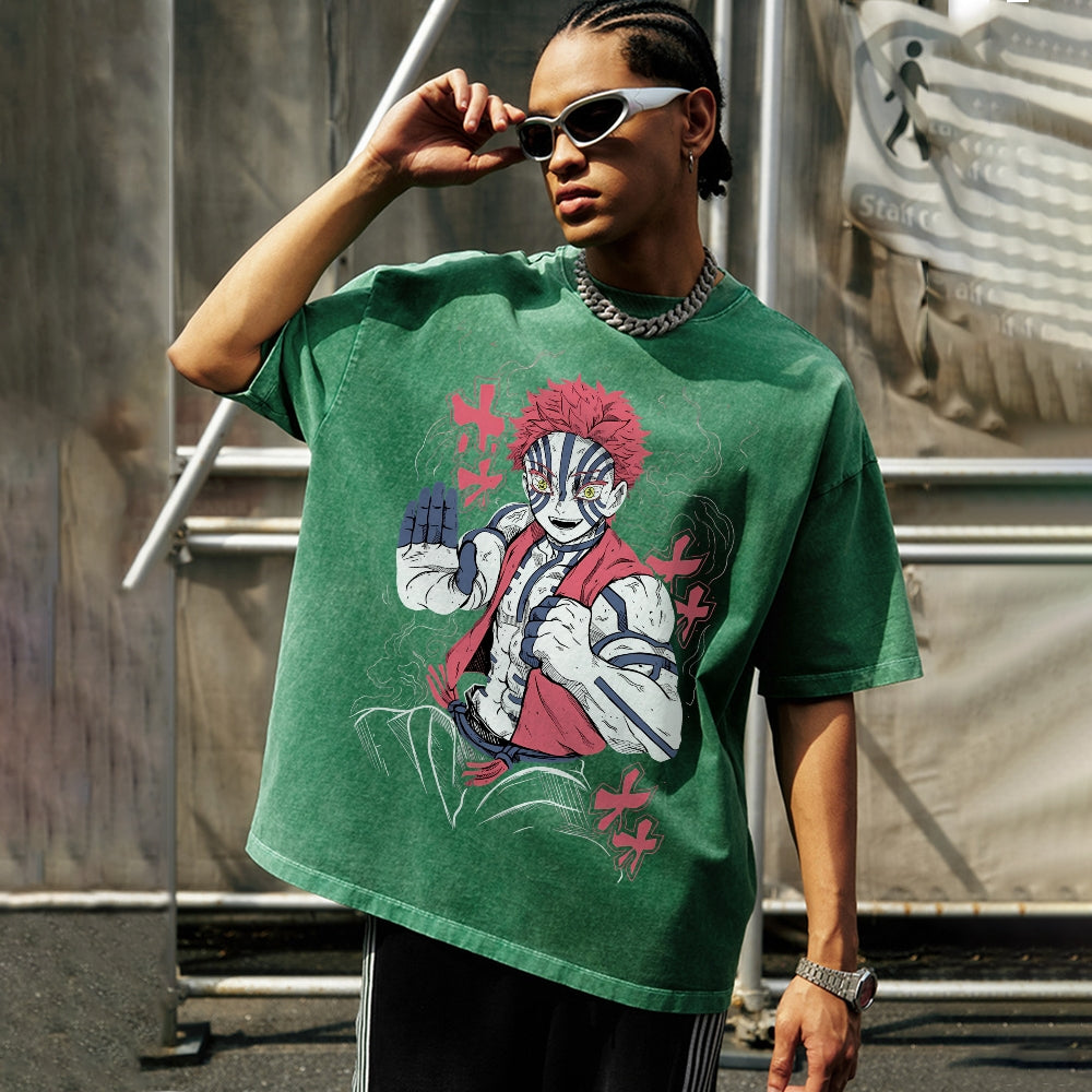 Unisex Vintage Washed T-shirt Demon Slayer