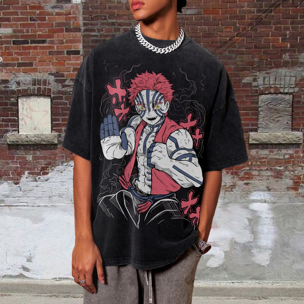 Unisex Vintage Washed T-shirt Demon Slayer