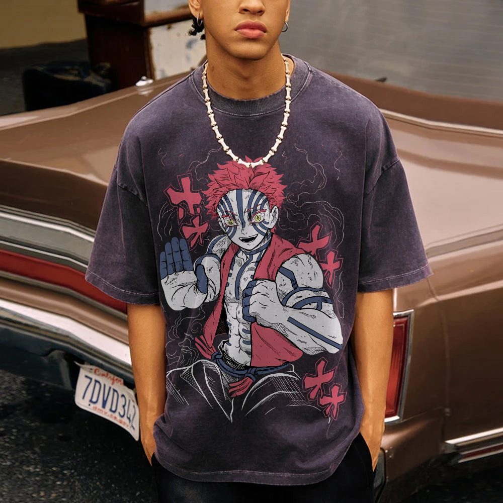 Unisex Vintage Washed T-shirt Demon Slayer