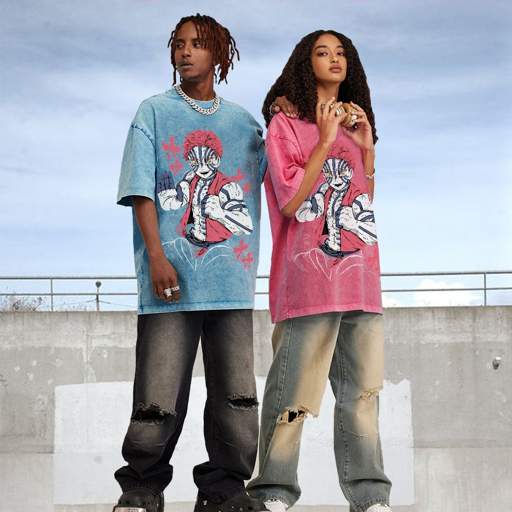 Unisex Vintage Washed T-shirt Demon Slayer
