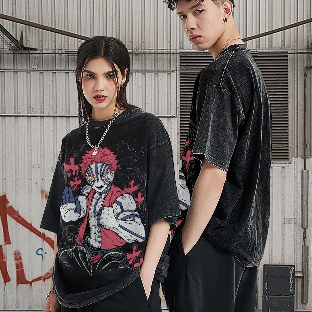 Unisex Vintage Washed T-shirt Demon Slayer