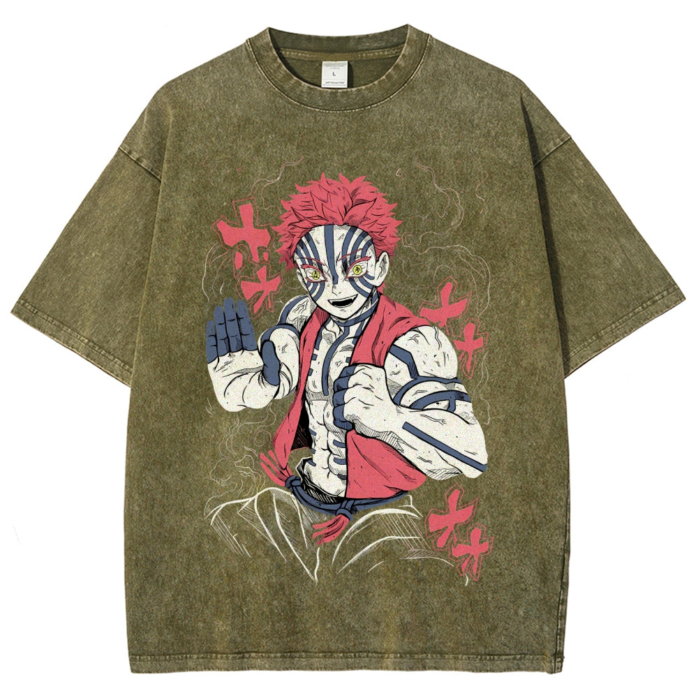 Unisex Vintage Washed T-shirt Demon Slayer