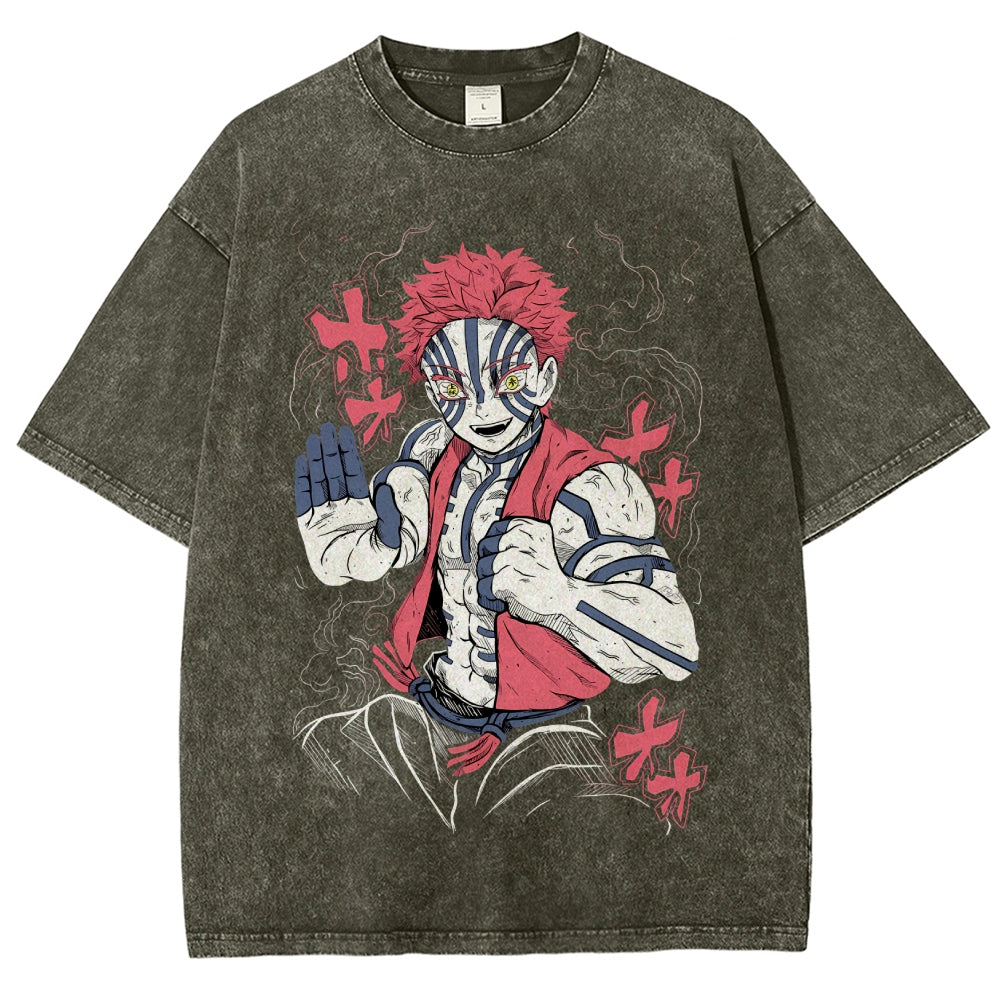 Unisex Vintage Washed T-shirt Demon Slayer
