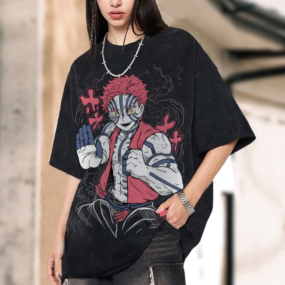 Unisex Vintage Washed T-shirt Demon Slayer