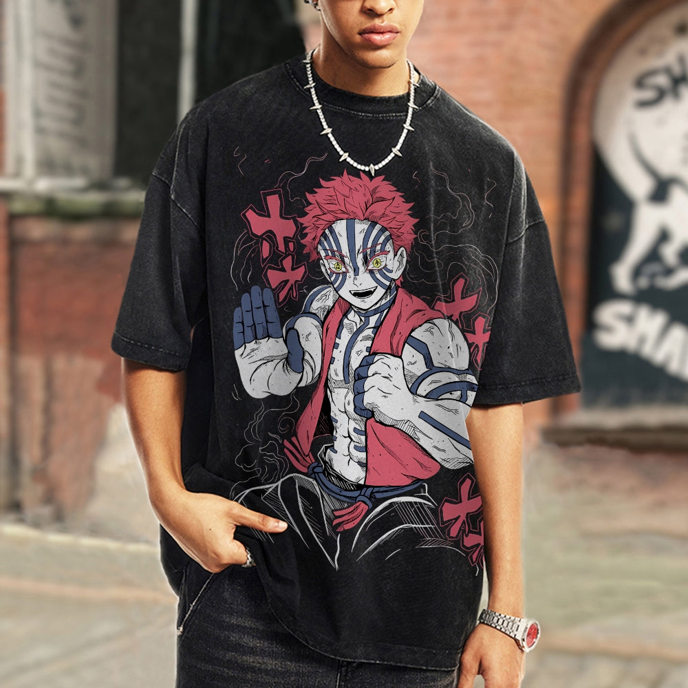 Unisex Vintage Washed T-shirt Demon Slayer