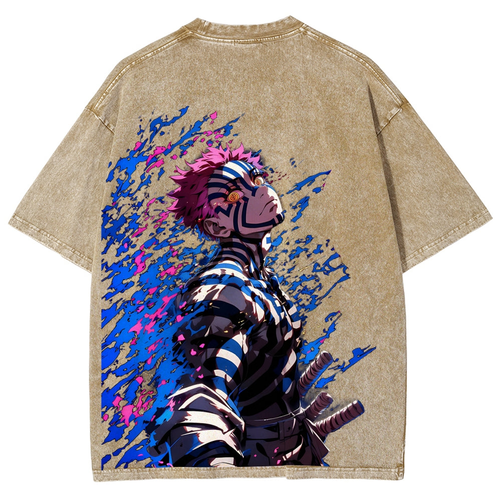 Unisex Fit Washed T-Shirt Demon Slayer