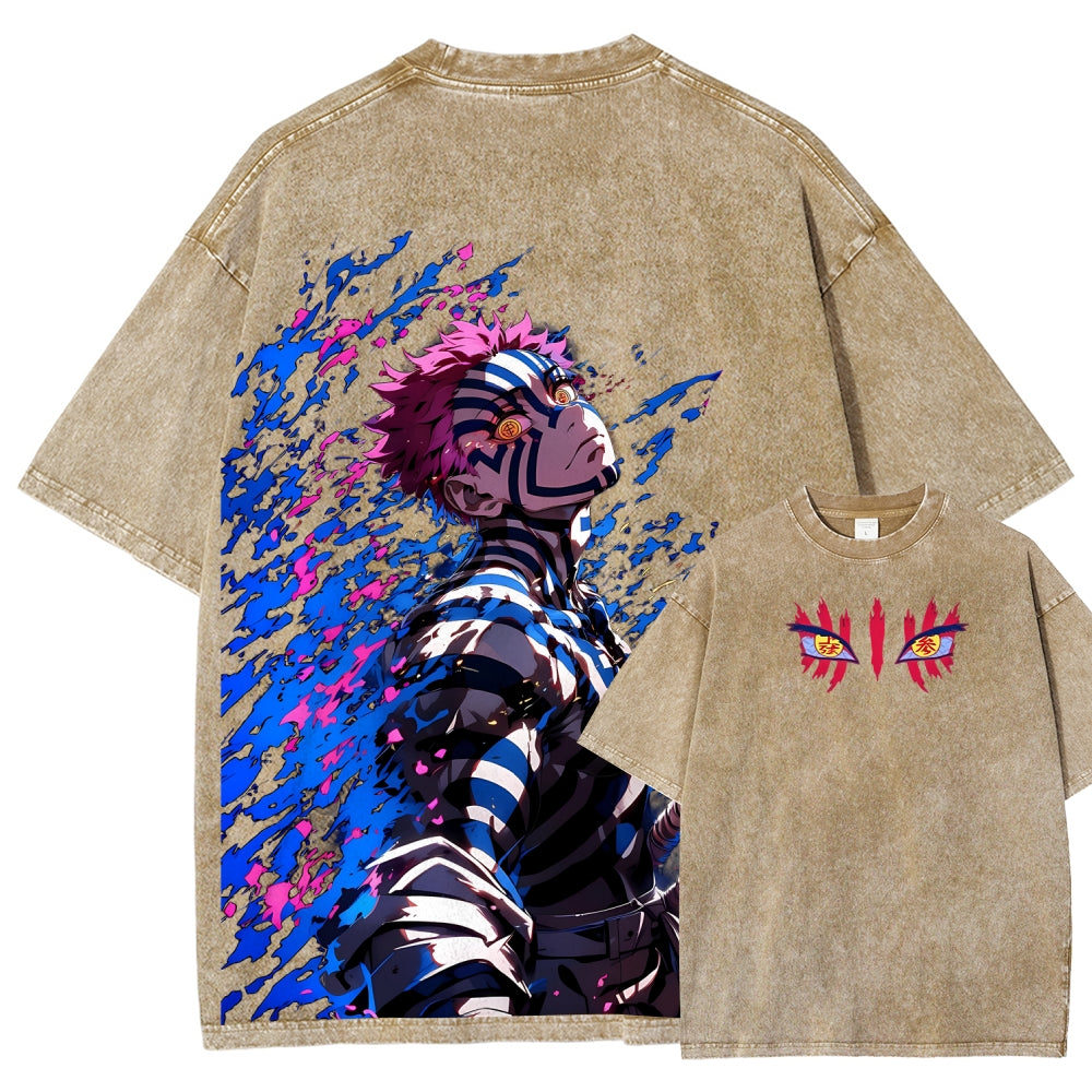 Unisex Fit Washed T-Shirt Demon Slayer