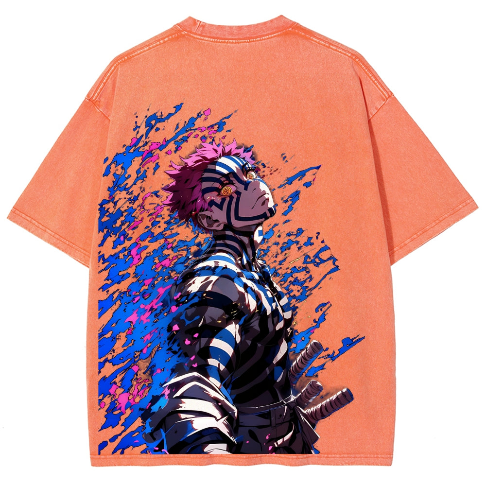 Unisex Fit Washed T-Shirt Demon Slayer