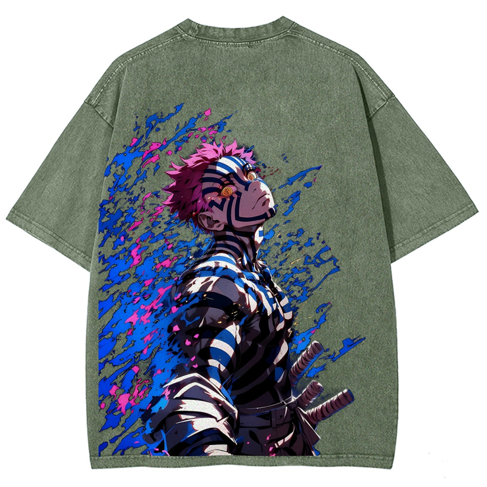 Unisex Fit Washed T-Shirt Demon Slayer