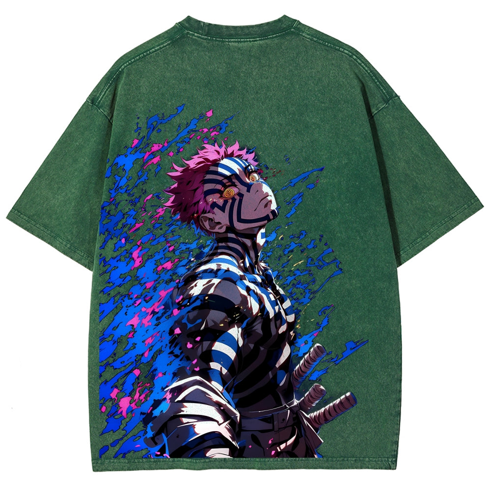 Unisex Fit Washed T-Shirt Demon Slayer