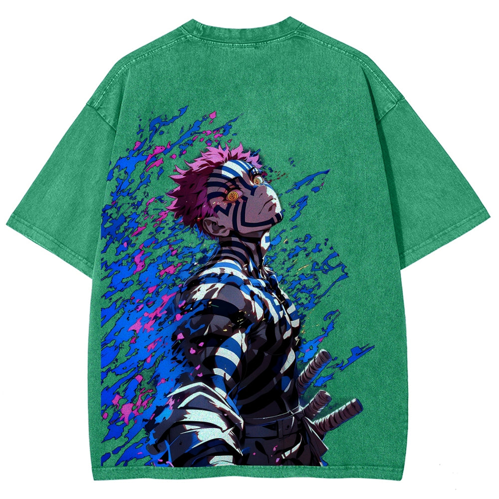 Unisex Fit Washed T-Shirt Demon Slayer