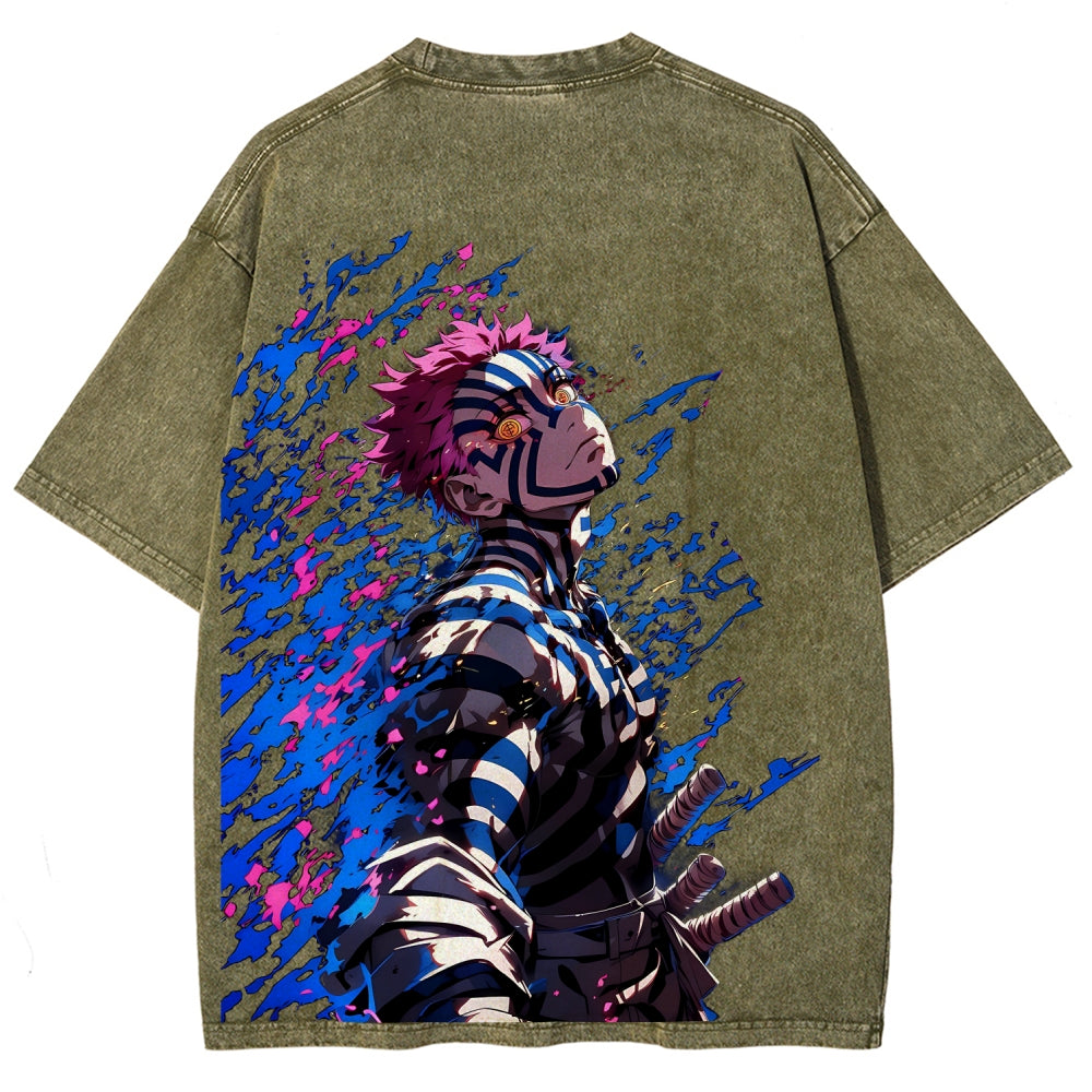 Unisex Fit Washed T-Shirt Demon Slayer