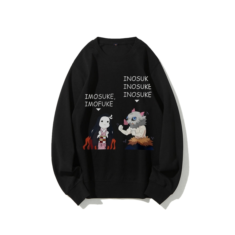 Casual Crewneck Sweatshirt Demon Slayer