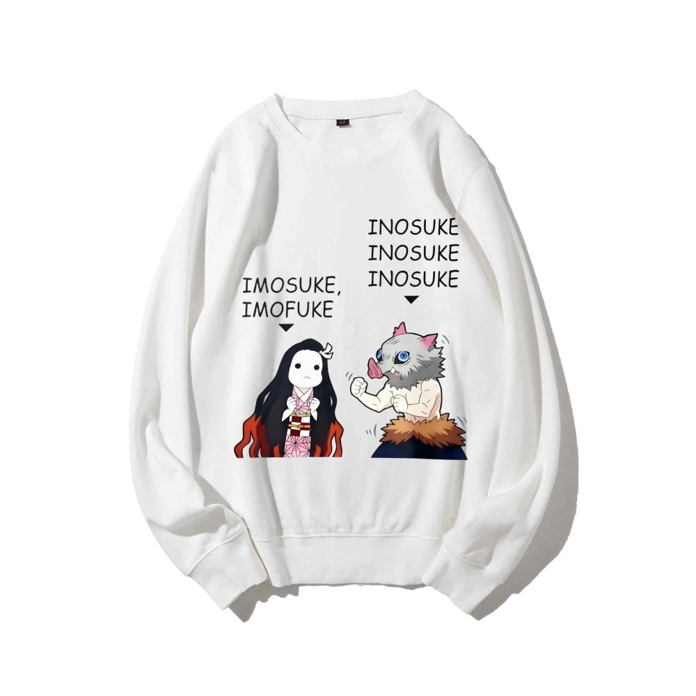 Casual Crewneck Sweatshirt Demon Slayer