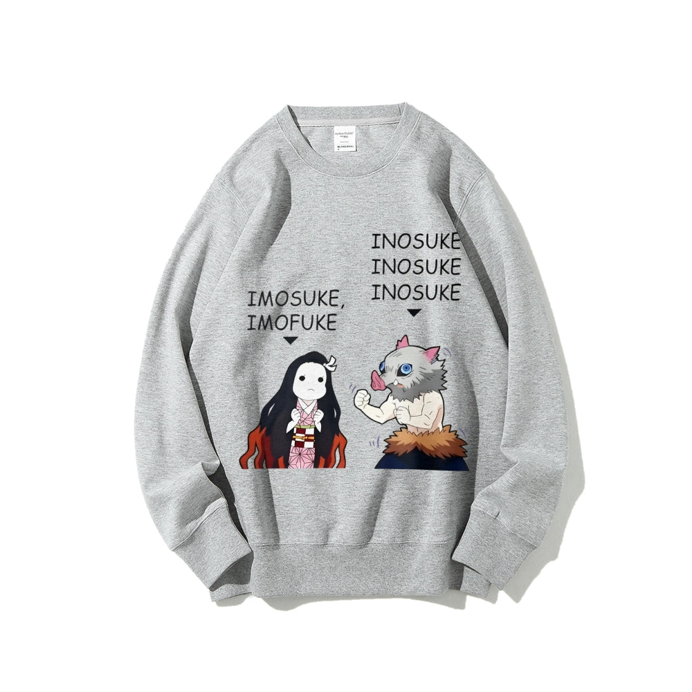 Casual Crewneck Sweatshirt Demon Slayer
