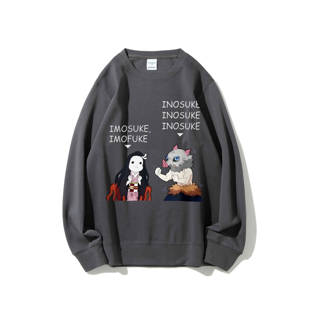 Casual Crewneck Sweatshirt Demon Slayer