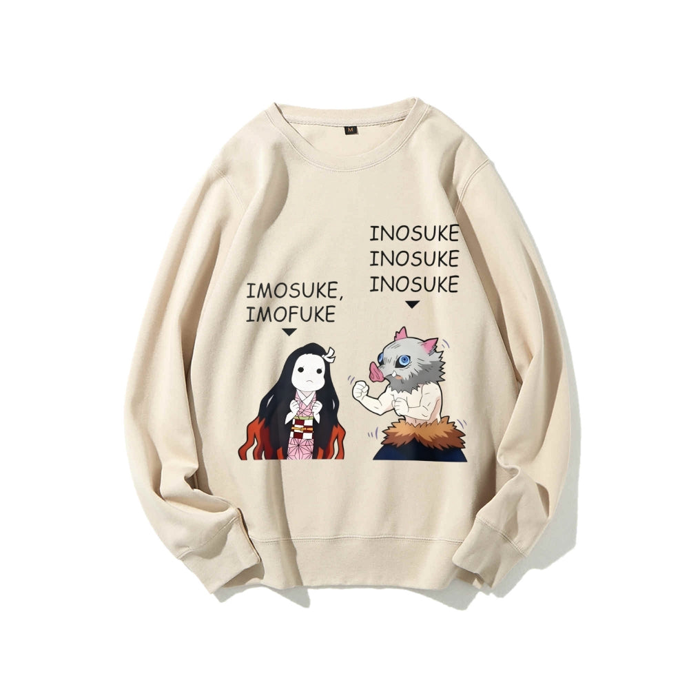 Casual Crewneck Sweatshirt Demon Slayer