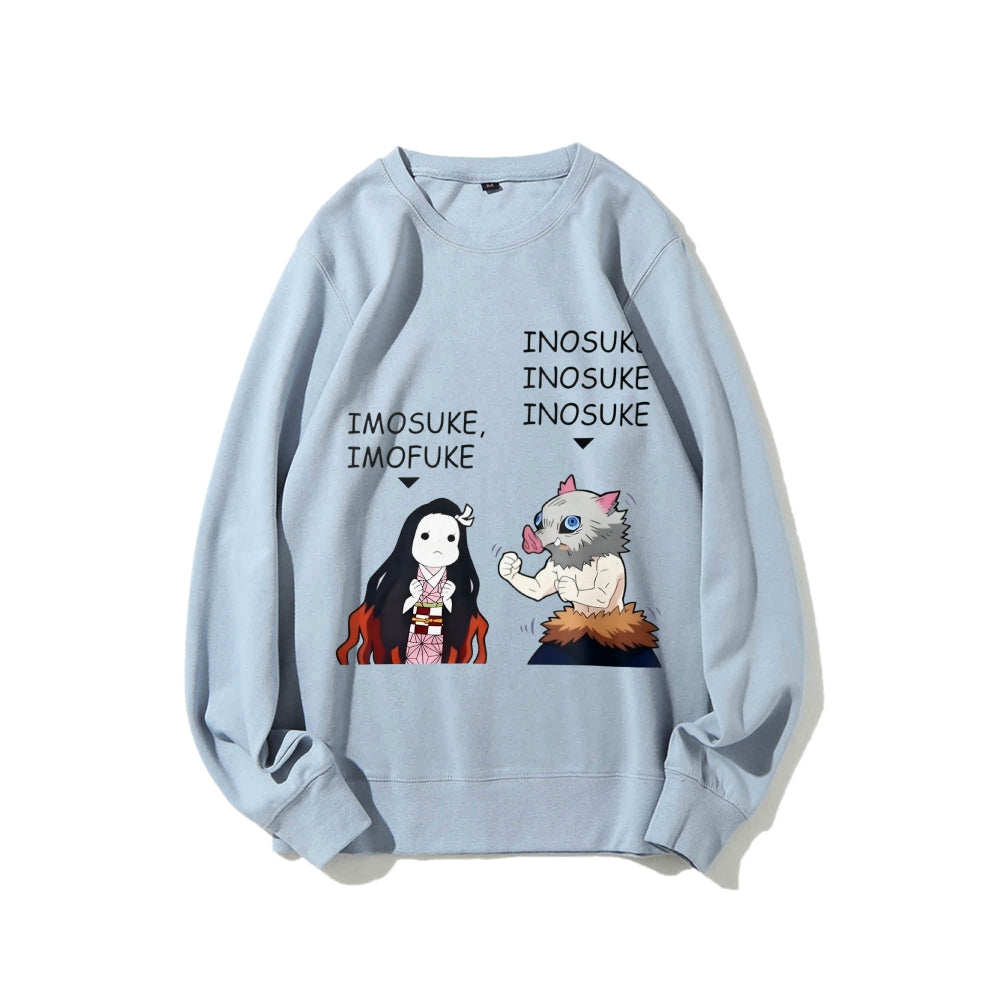 Casual Crewneck Sweatshirt Demon Slayer