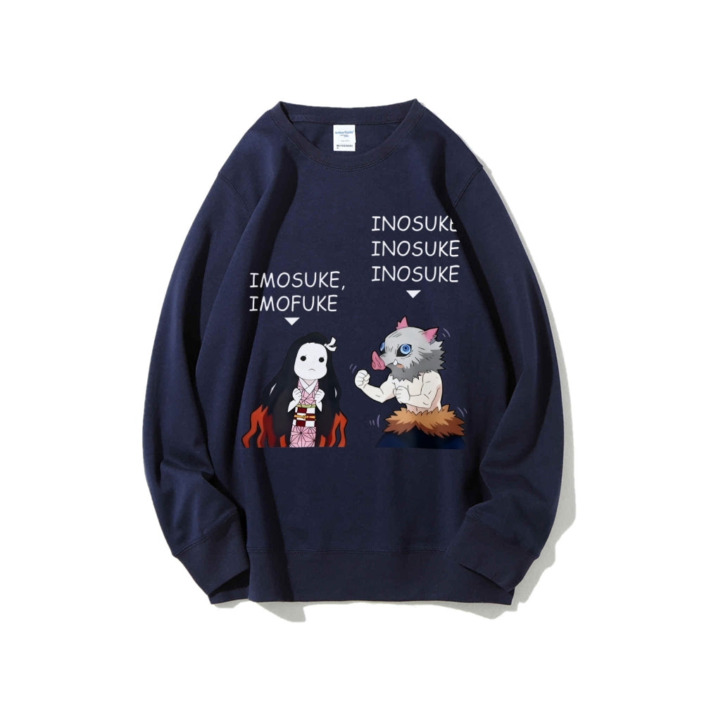Casual Crewneck Sweatshirt Demon Slayer