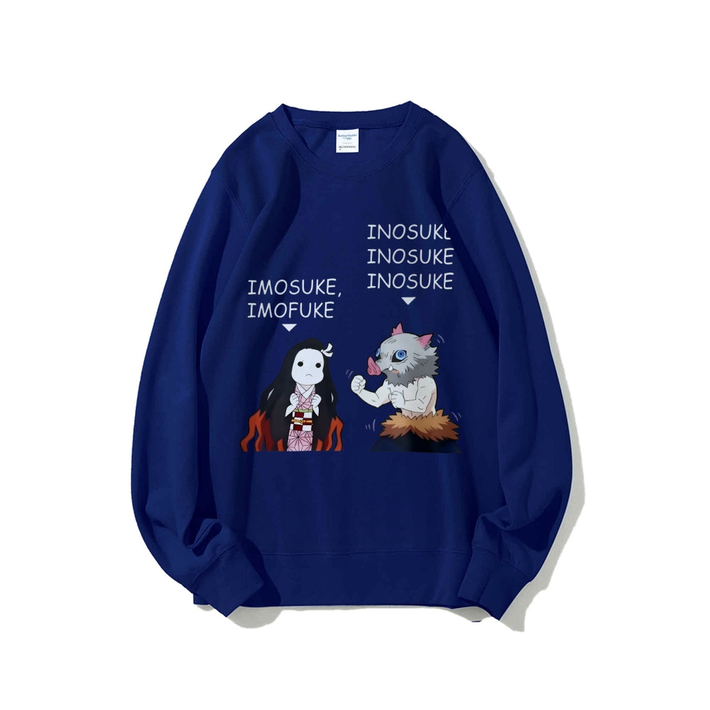 Casual Crewneck Sweatshirt Demon Slayer