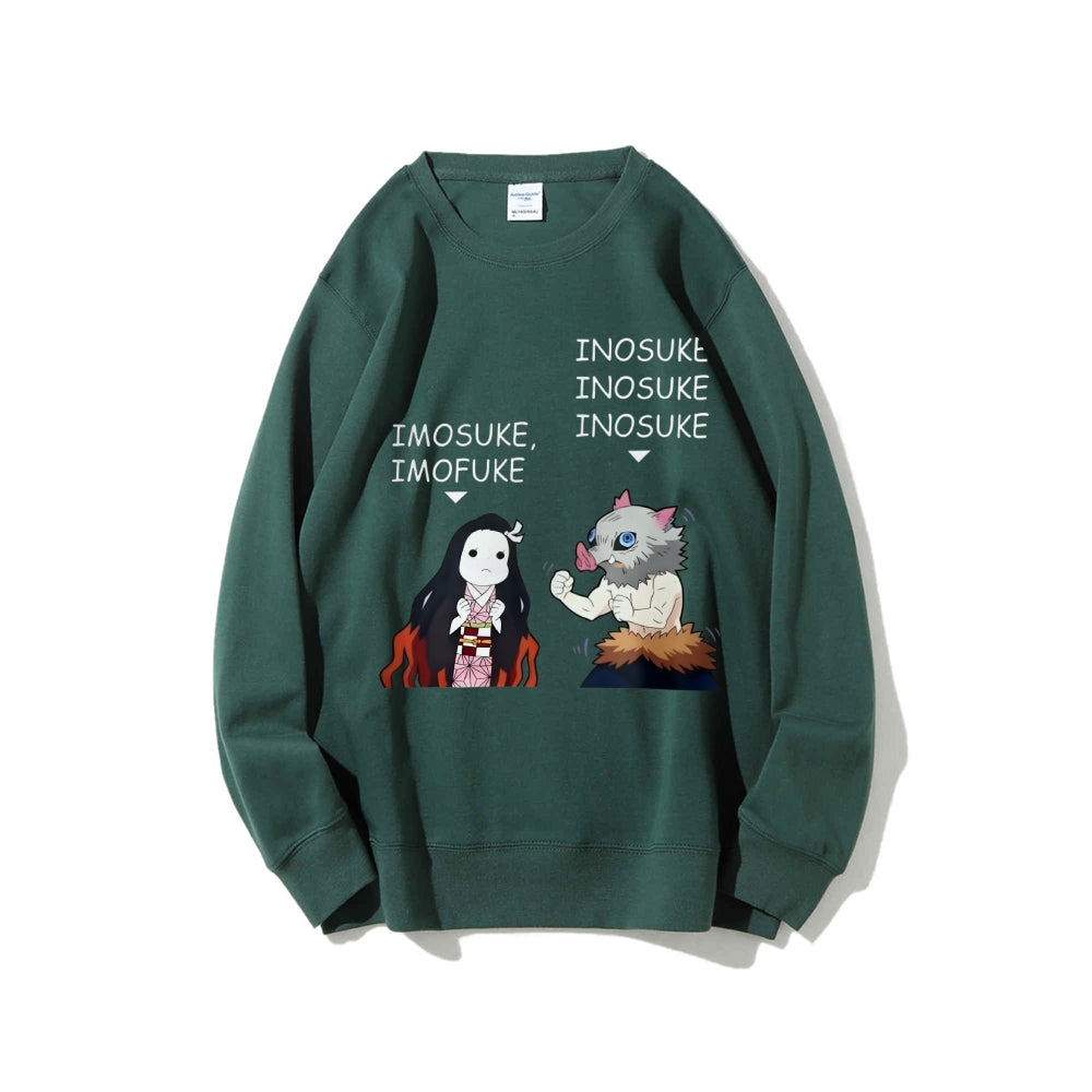 Casual Crewneck Sweatshirt Demon Slayer