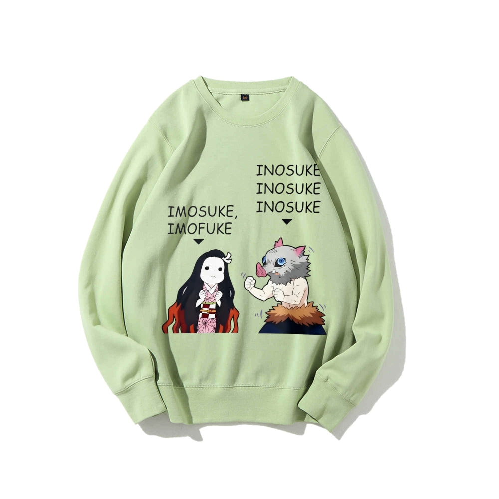 Casual Crewneck Sweatshirt Demon Slayer