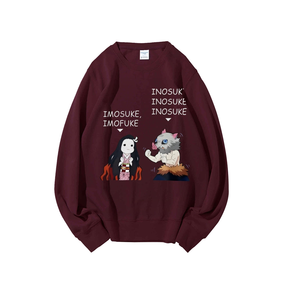 Casual Crewneck Sweatshirt Demon Slayer
