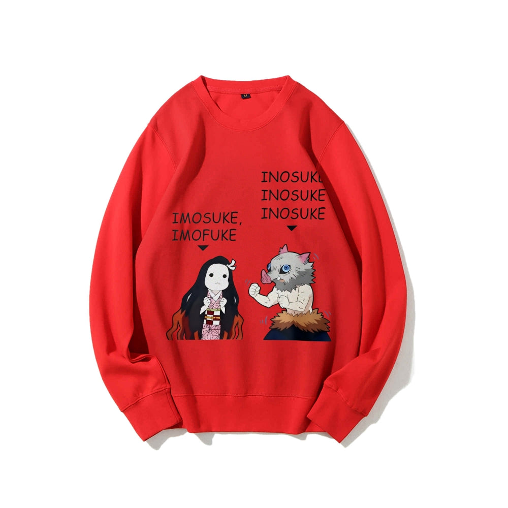 Casual Crewneck Sweatshirt Demon Slayer