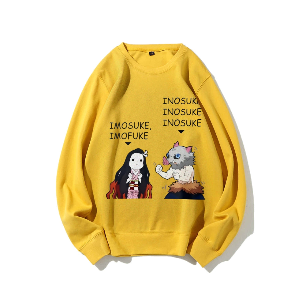 Casual Crewneck Sweatshirt Demon Slayer
