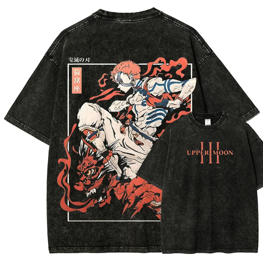 Unisex Fit Washed T-Shirt Demon Slayer