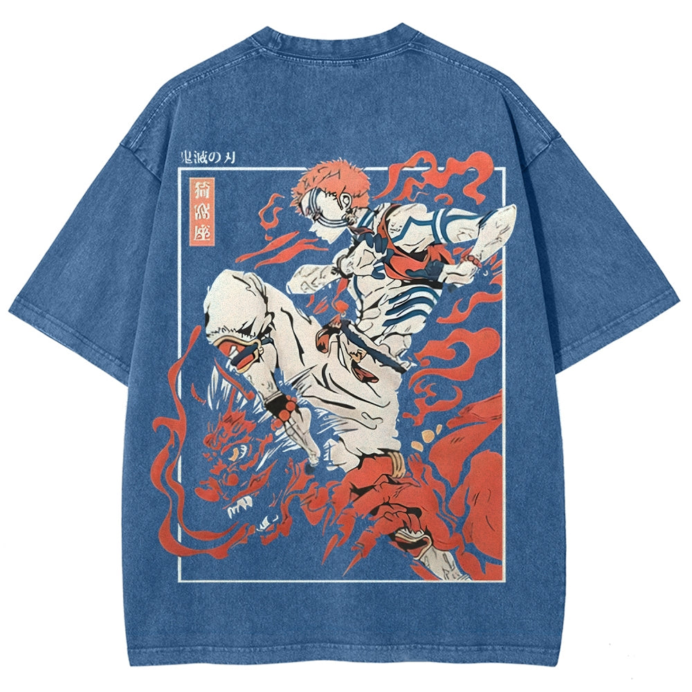 Unisex Fit Washed T-Shirt Demon Slayer