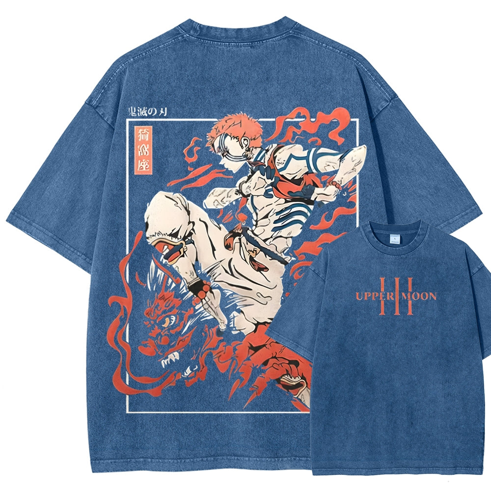 Unisex Fit Washed T-Shirt Demon Slayer