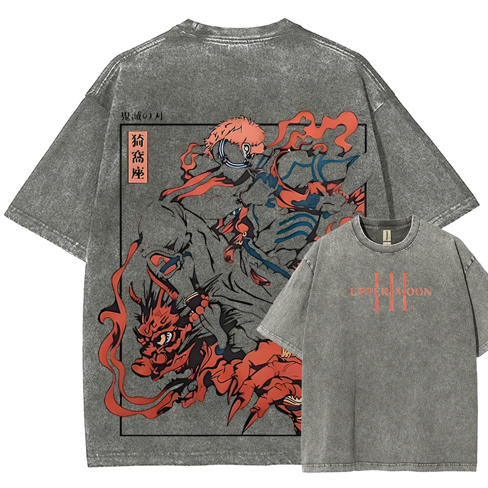 Unisex Fit Washed T-Shirt Demon Slayer