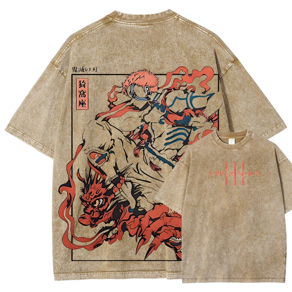 Unisex Fit Washed T-Shirt Demon Slayer