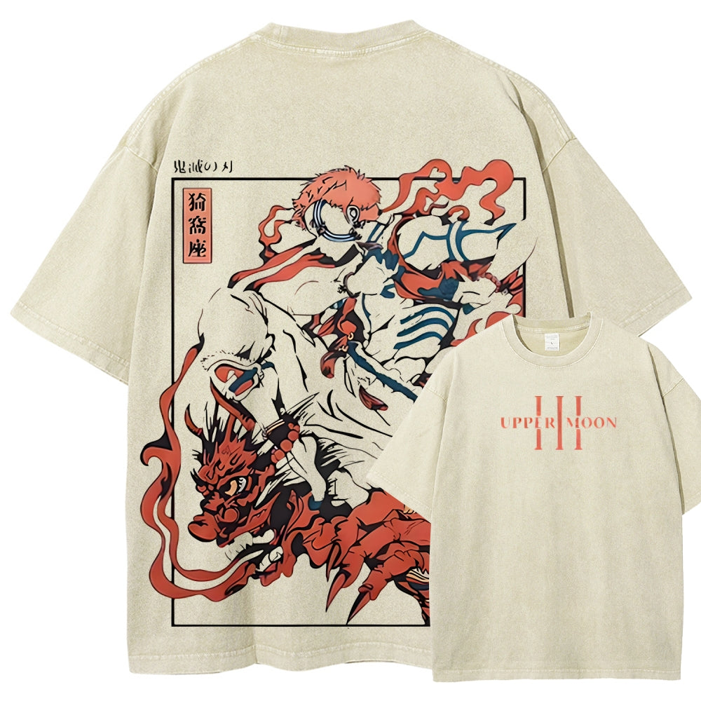 Unisex Fit Washed T-Shirt Demon Slayer