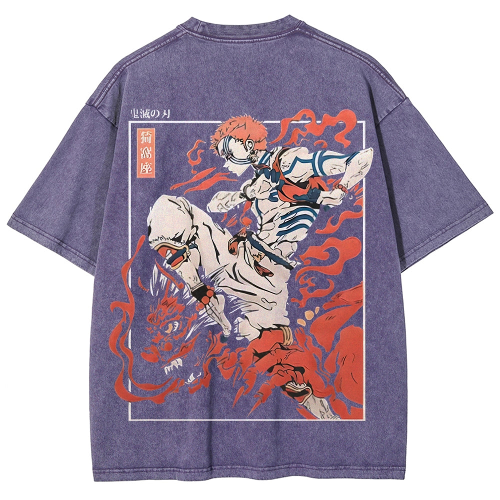 Unisex Fit Washed T-Shirt Demon Slayer