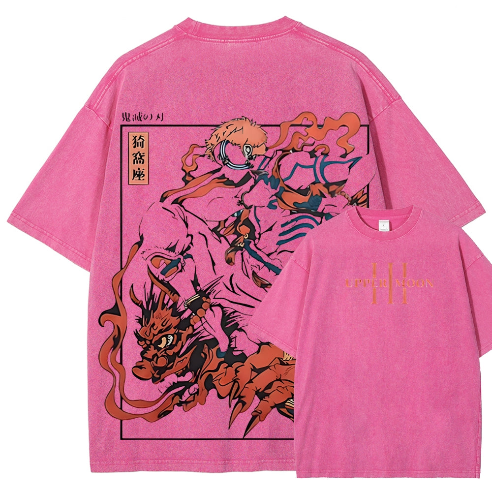 Unisex Fit Washed T-Shirt Demon Slayer