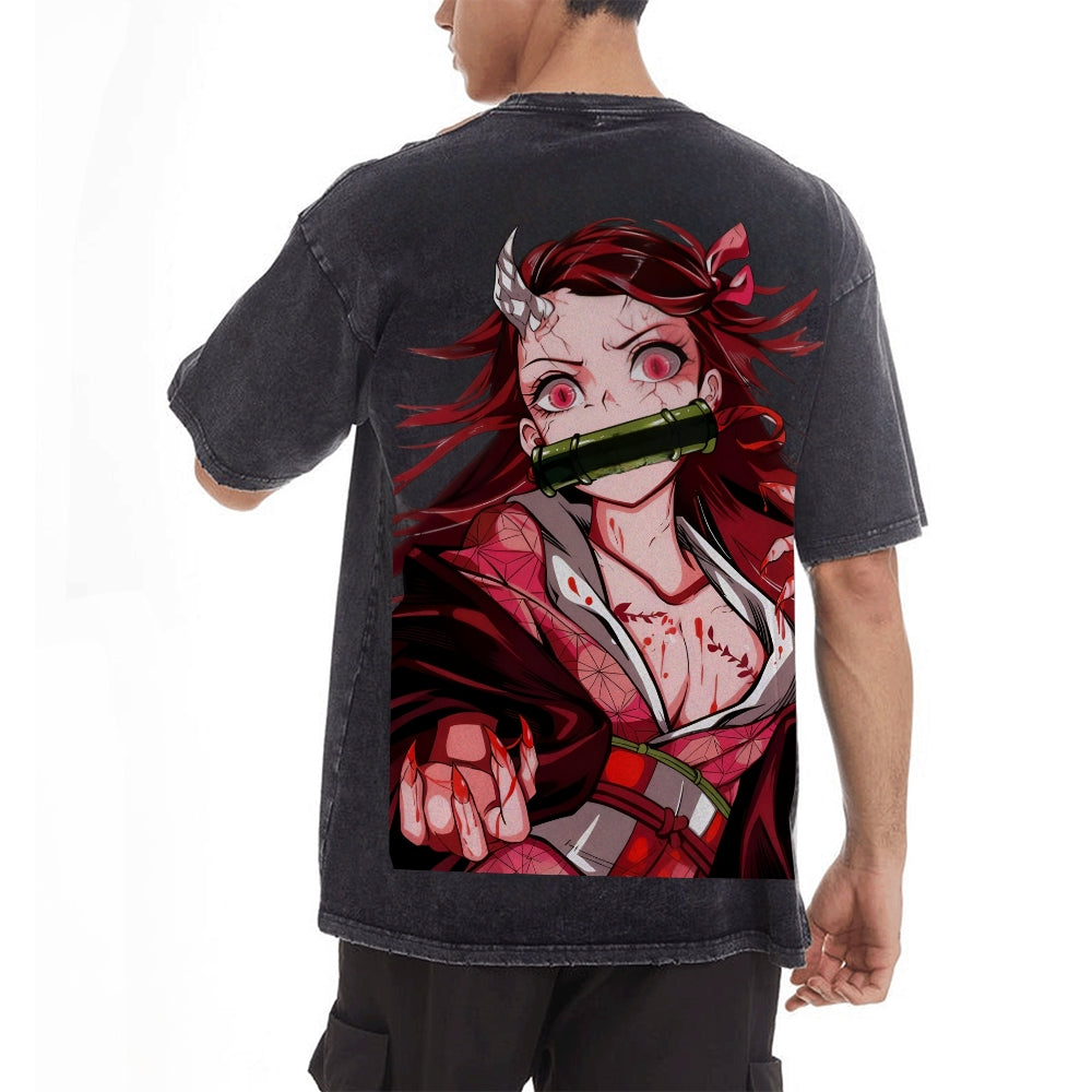 Vintage Oversized T-Shirt Demon Slayer
