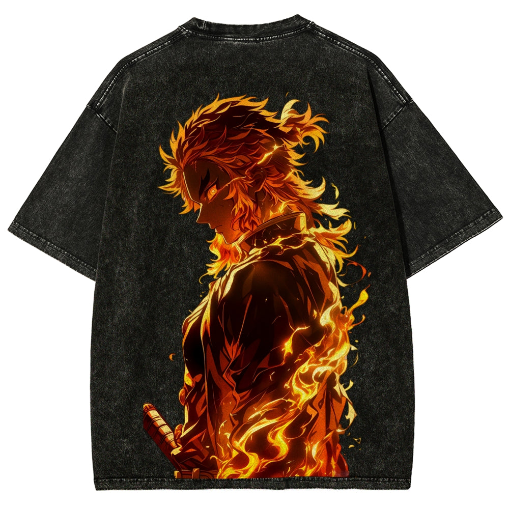 Unisex Fit Washed T-Shirt Demon Slayer