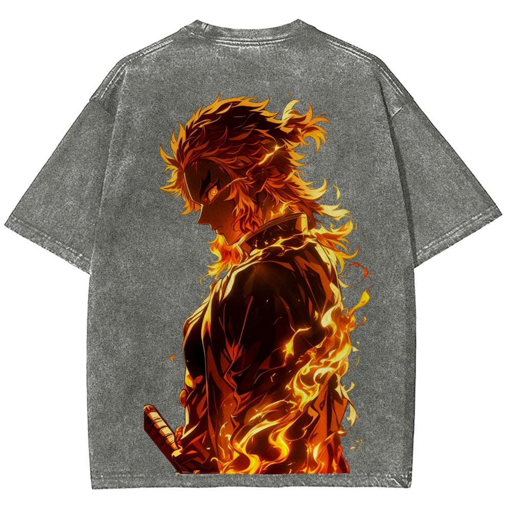 Unisex Fit Washed T-Shirt Demon Slayer