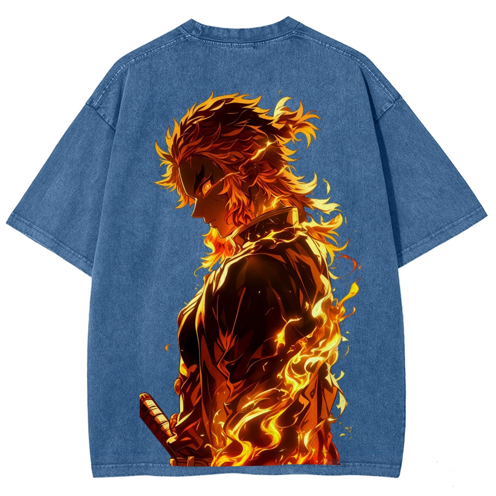 Unisex Fit Washed T-Shirt Demon Slayer