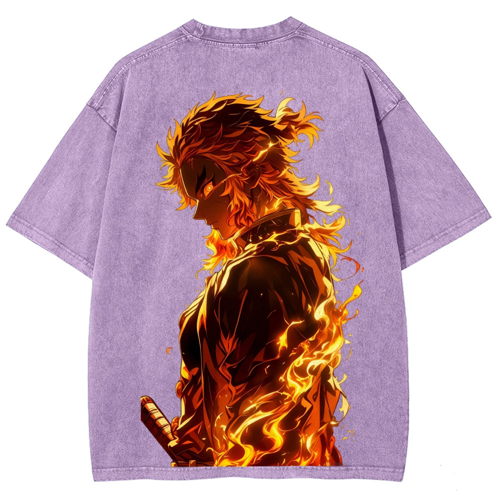 Unisex Fit Washed T-Shirt Demon Slayer